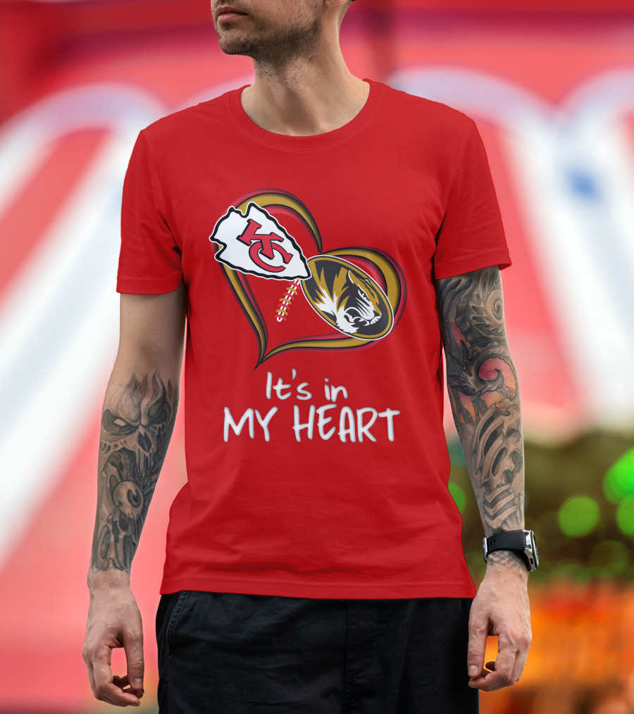 Chiefs Missouri Tigers It's in My Heart T-Shirt