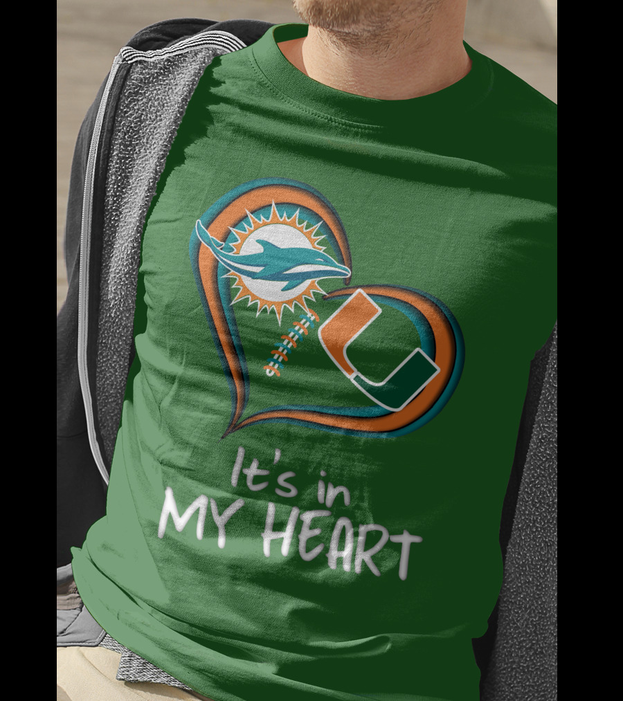 Dolphins Hurricanes It's In My Heart T-Shirt