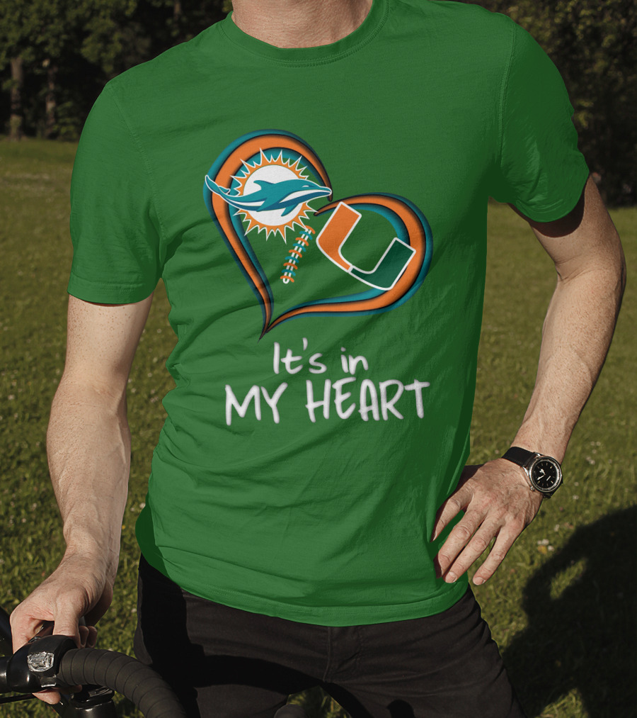 Dolphins Hurricanes It's In My Heart T-Shirt
