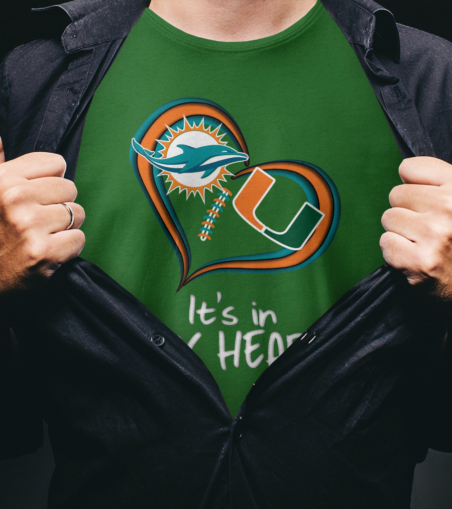 Dolphins Hurricanes It's In My Heart T-Shirt
