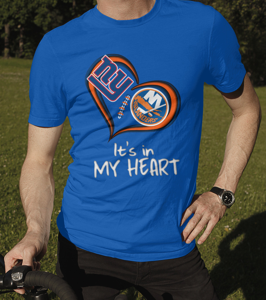 Ny Giants Islanders It's In My Heart T-Shirt