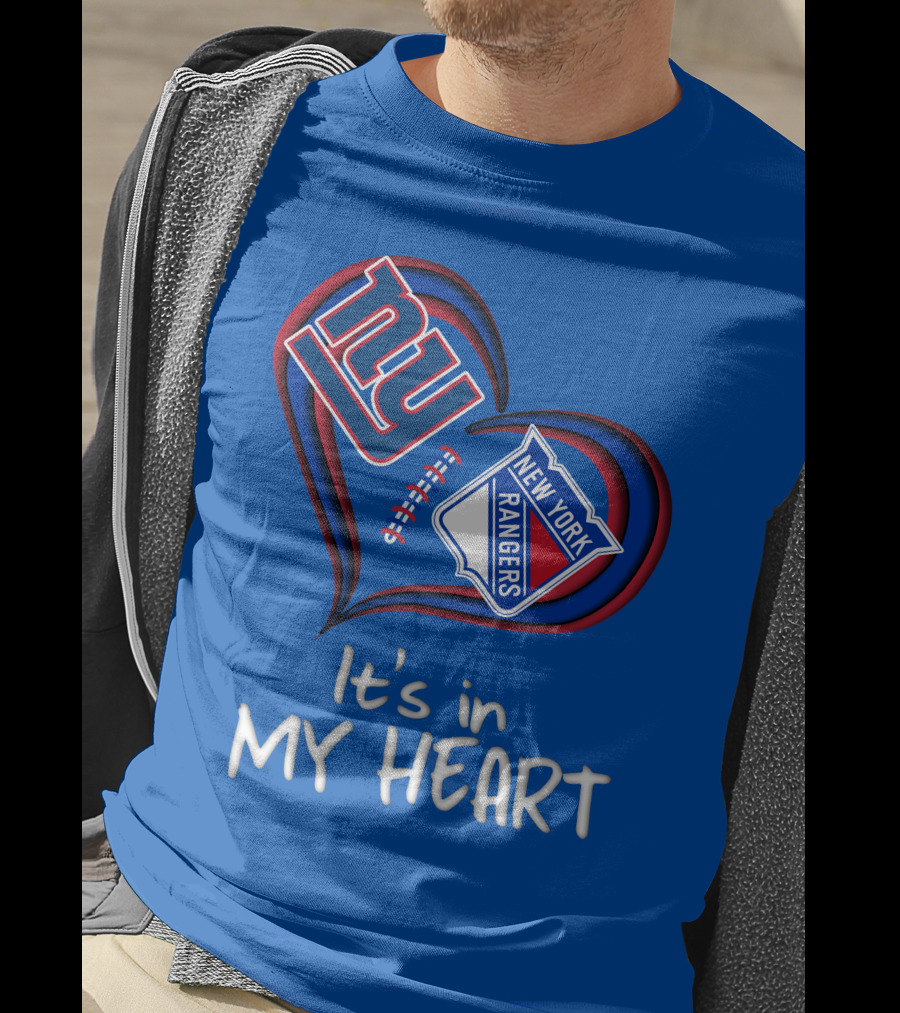 New York Giants And Rangers It's In My Heart T-Shirt