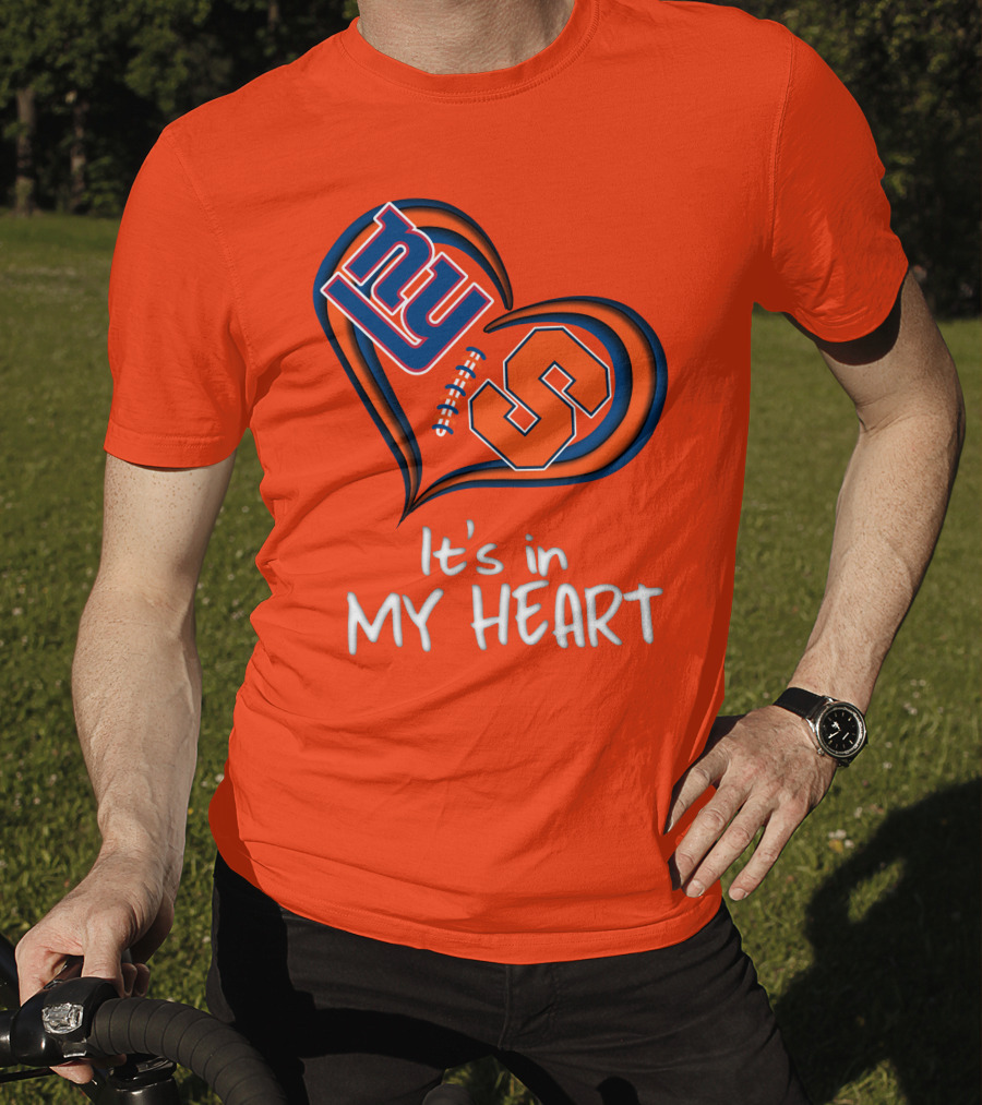 NY Giants Syracuse Orange It's In My Heart T-Shirt