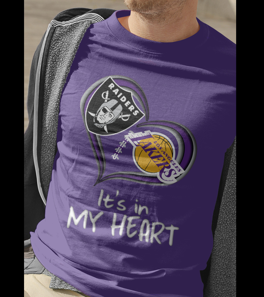 Raiders Lakers It's In My Heart T-Shirt