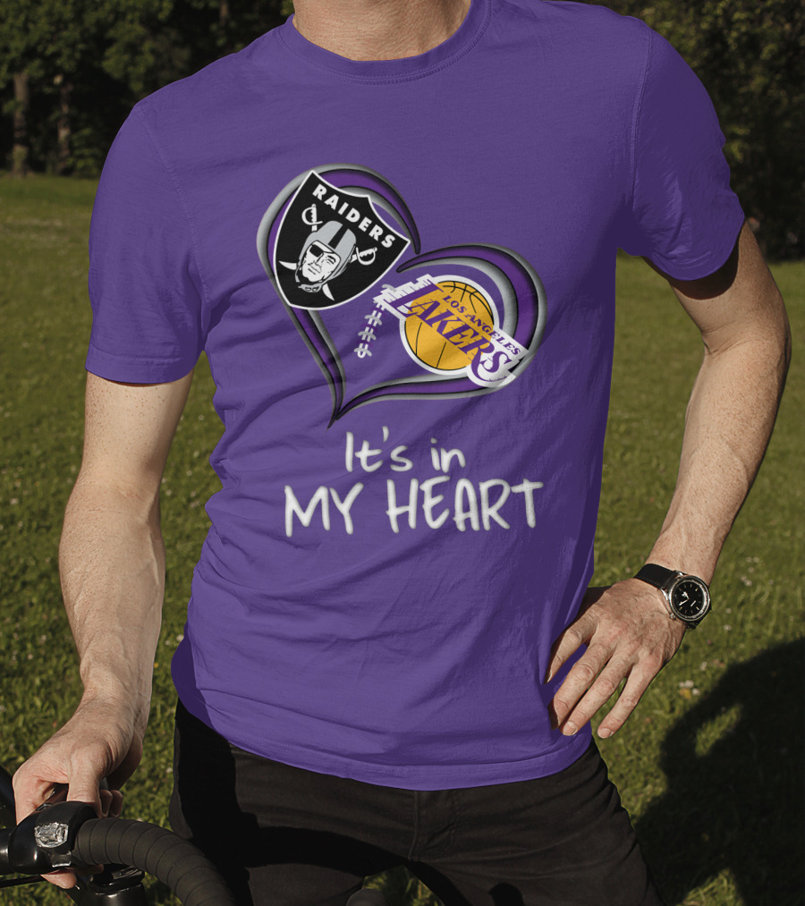 Raiders Lakers It's In My Heart T-Shirt