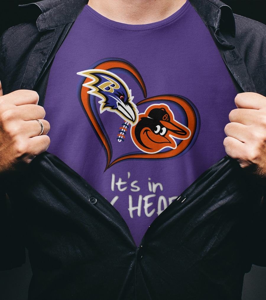 Ravens Orioles It's In My Heart T-Shirt