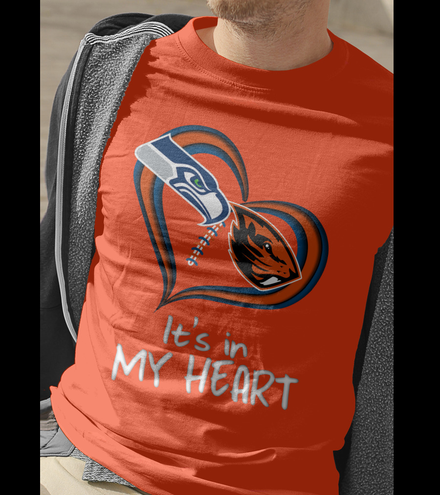 Seahawks And Beavers It's In My Heart T-Shirt