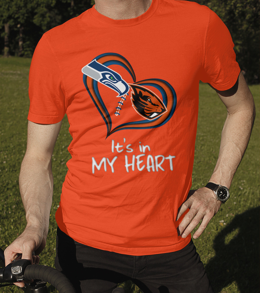 Seahawks And Beavers It's In My Heart T-Shirt