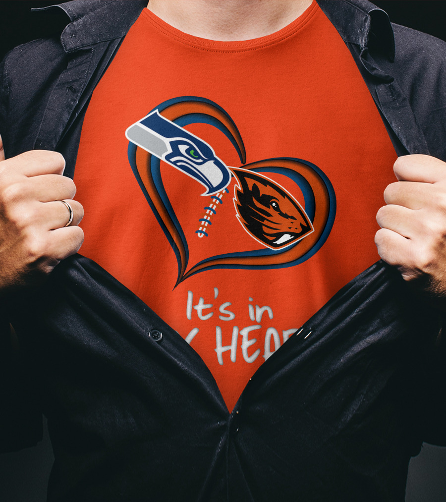 Seahawks And Beavers It's In My Heart T-Shirt