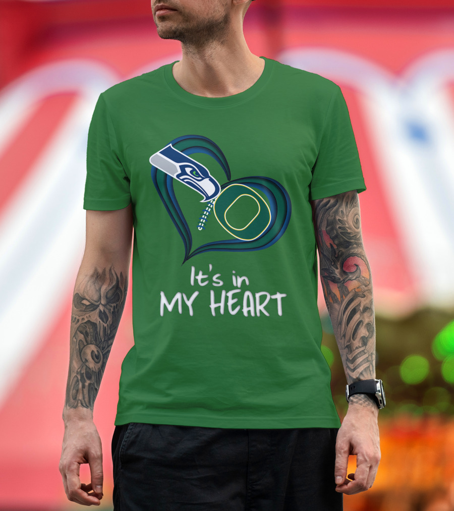 Seahawks Ducks It's in My Heart T-Shirt