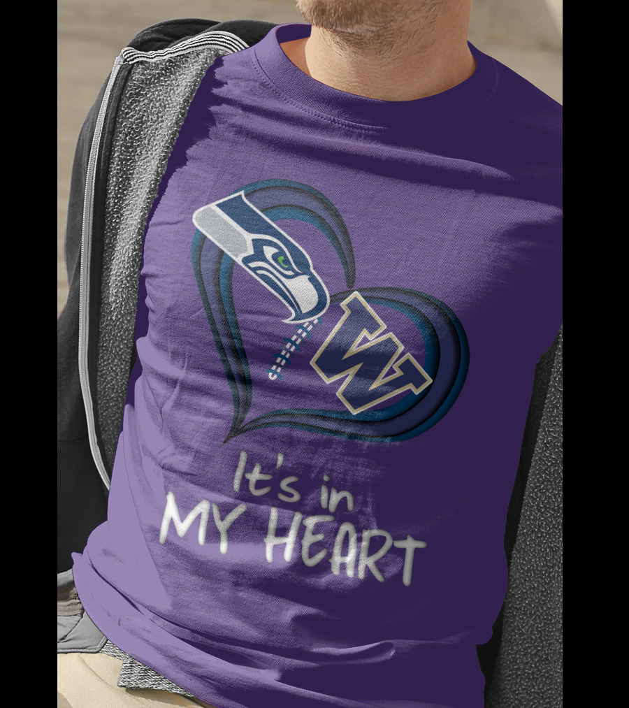 Seahawks Huskies It's In My Heart T-Shirt