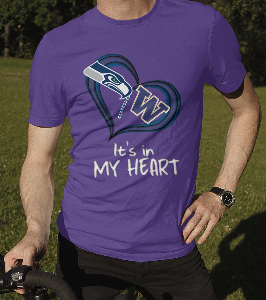 Seahawks Huskies It's In My Heart T-Shirt