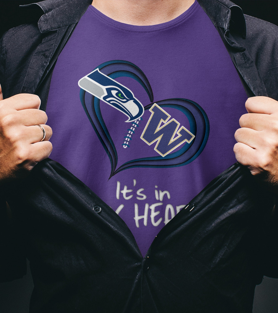 Seahawks Huskies It's In My Heart T-Shirt