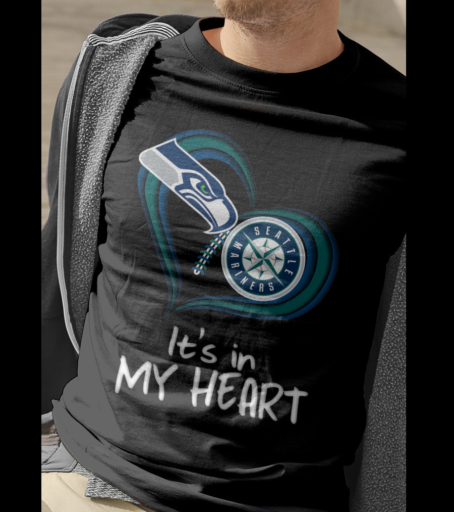 Seahawks Seattle Mariners It's In My Heart T-Shirt