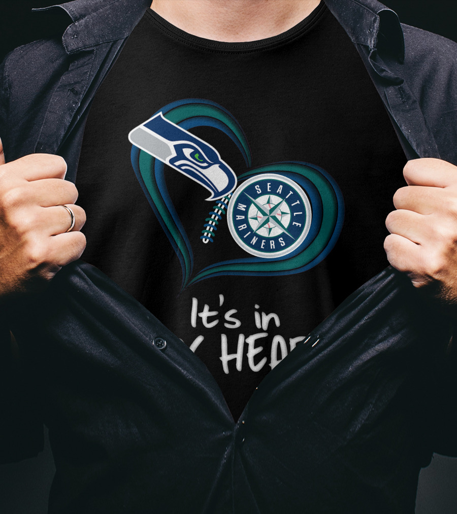 Seahawks Seattle Mariners It's In My Heart T-Shirt