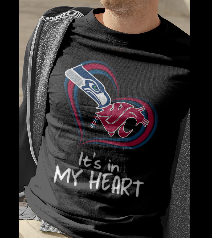 It's In My Heart Seahawks Washington State T-Shirt