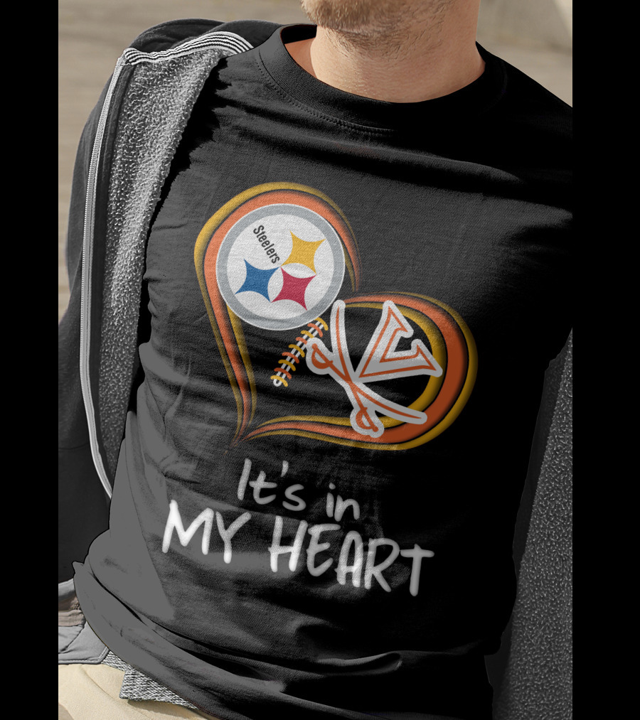 Steelers Virginia Cavaliers It's In My Heart T-Shirt
