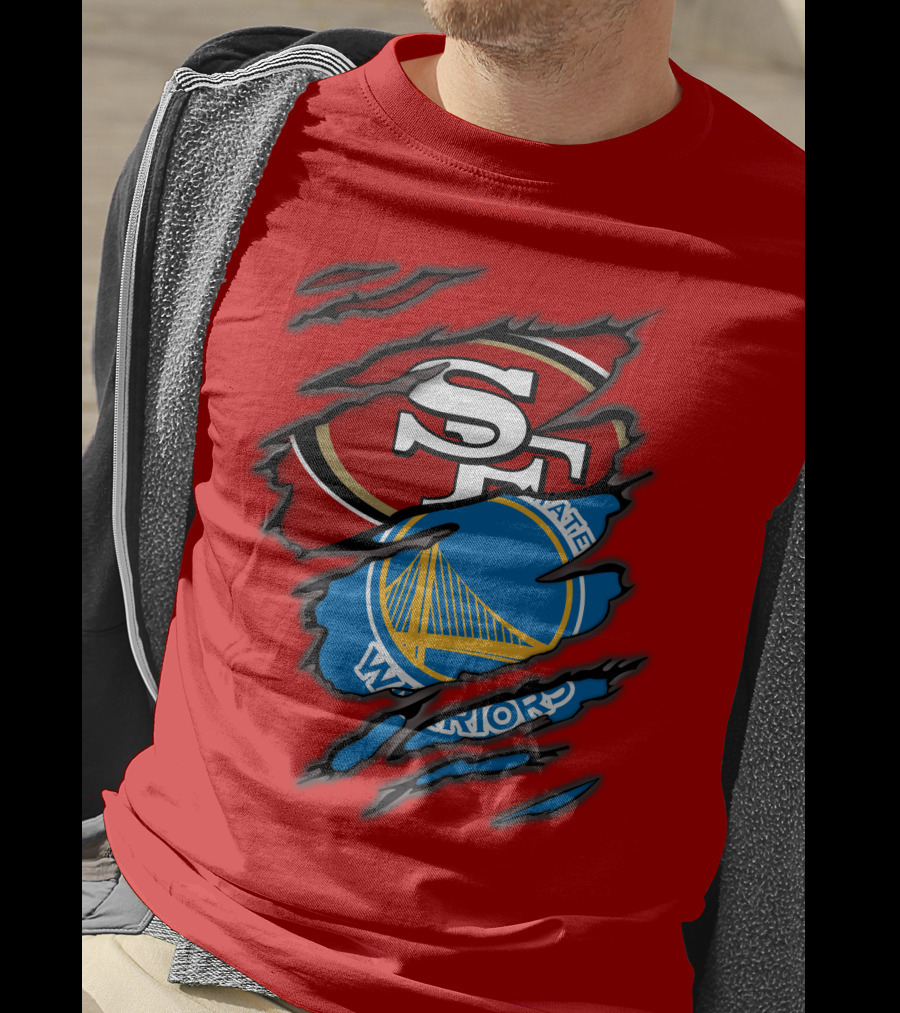 San Francisco 49ers Golden State Warriors Logos T-Shirt