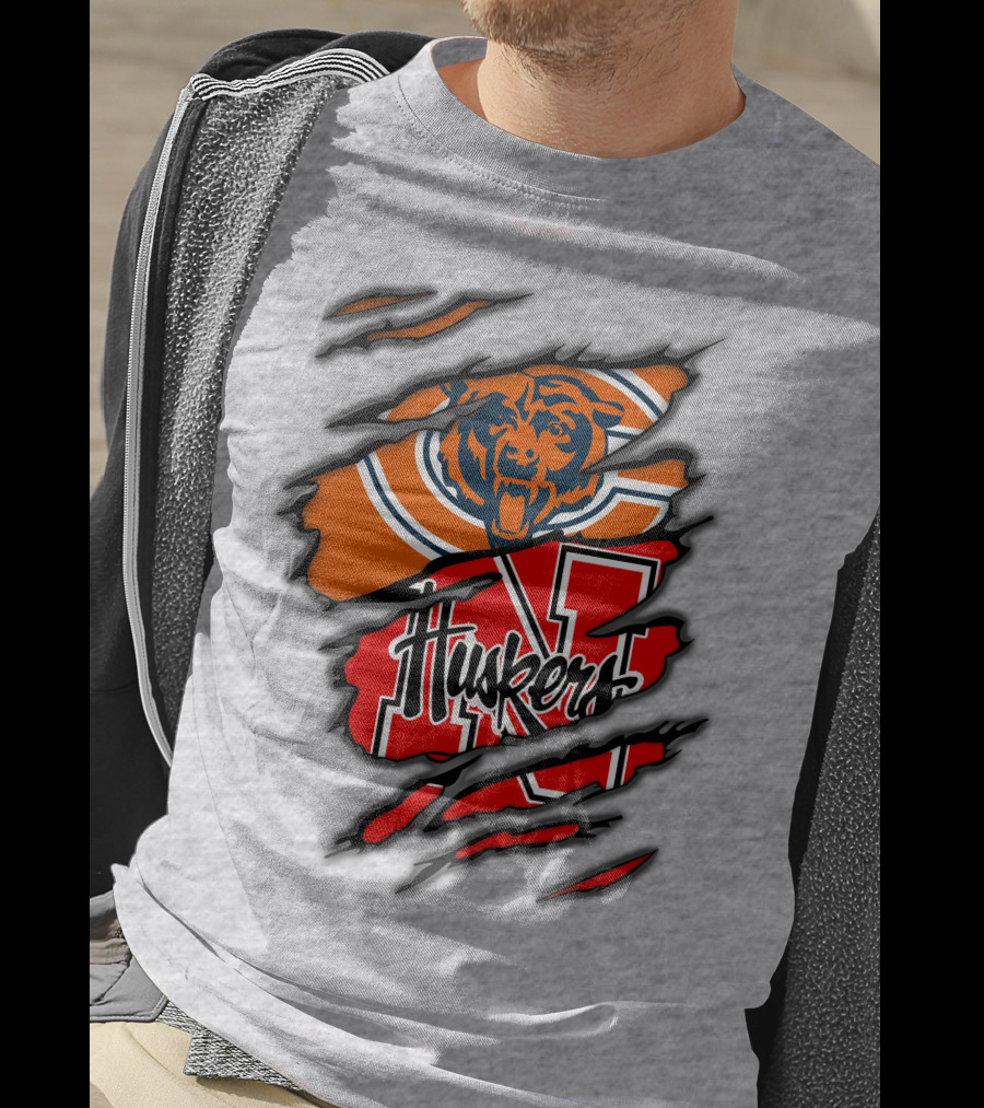 Bears Huskers Claw Mark T-Shirt