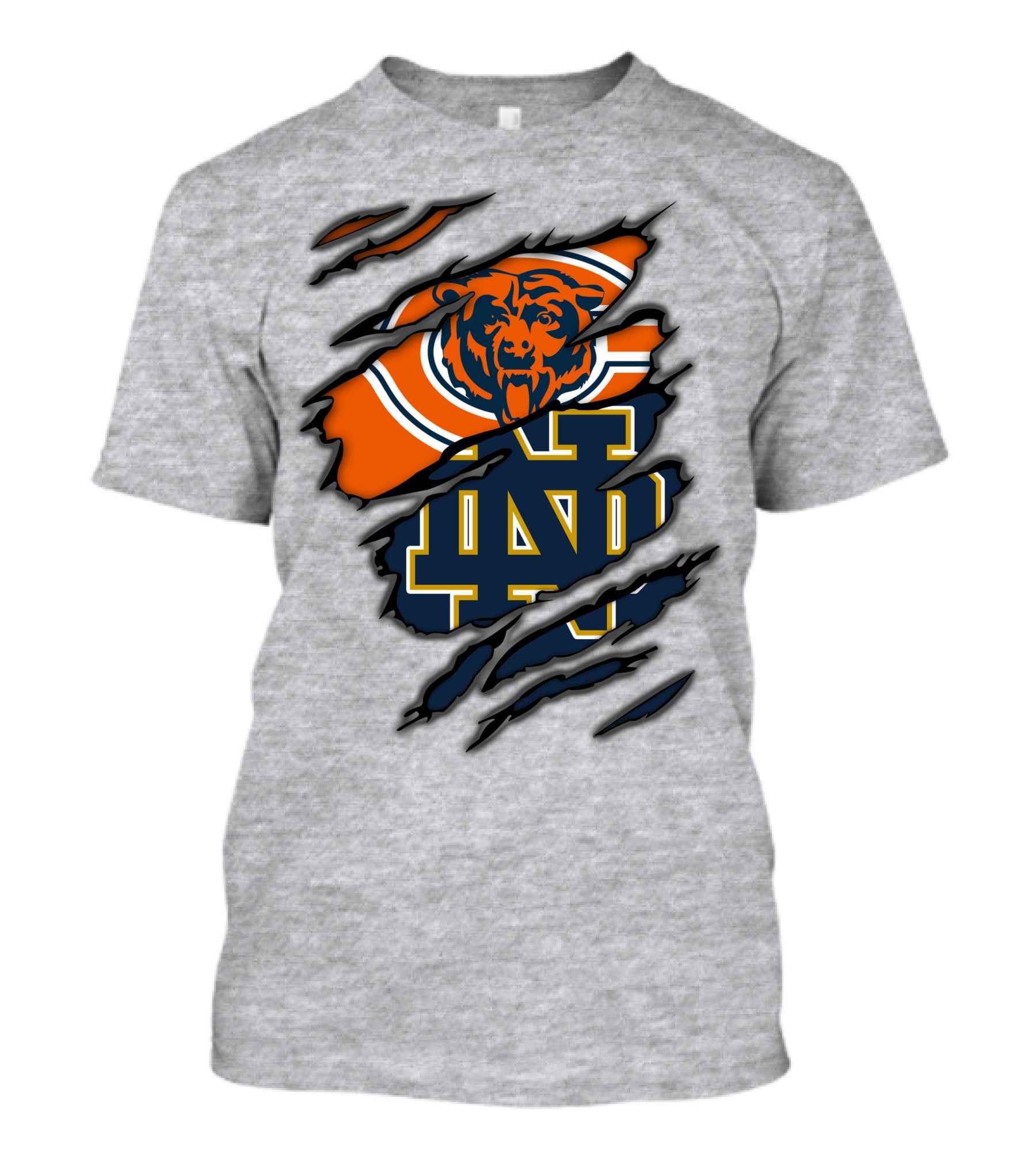 Chicago Bears Notre Dame Fighting Irish Crossover T-Shirt