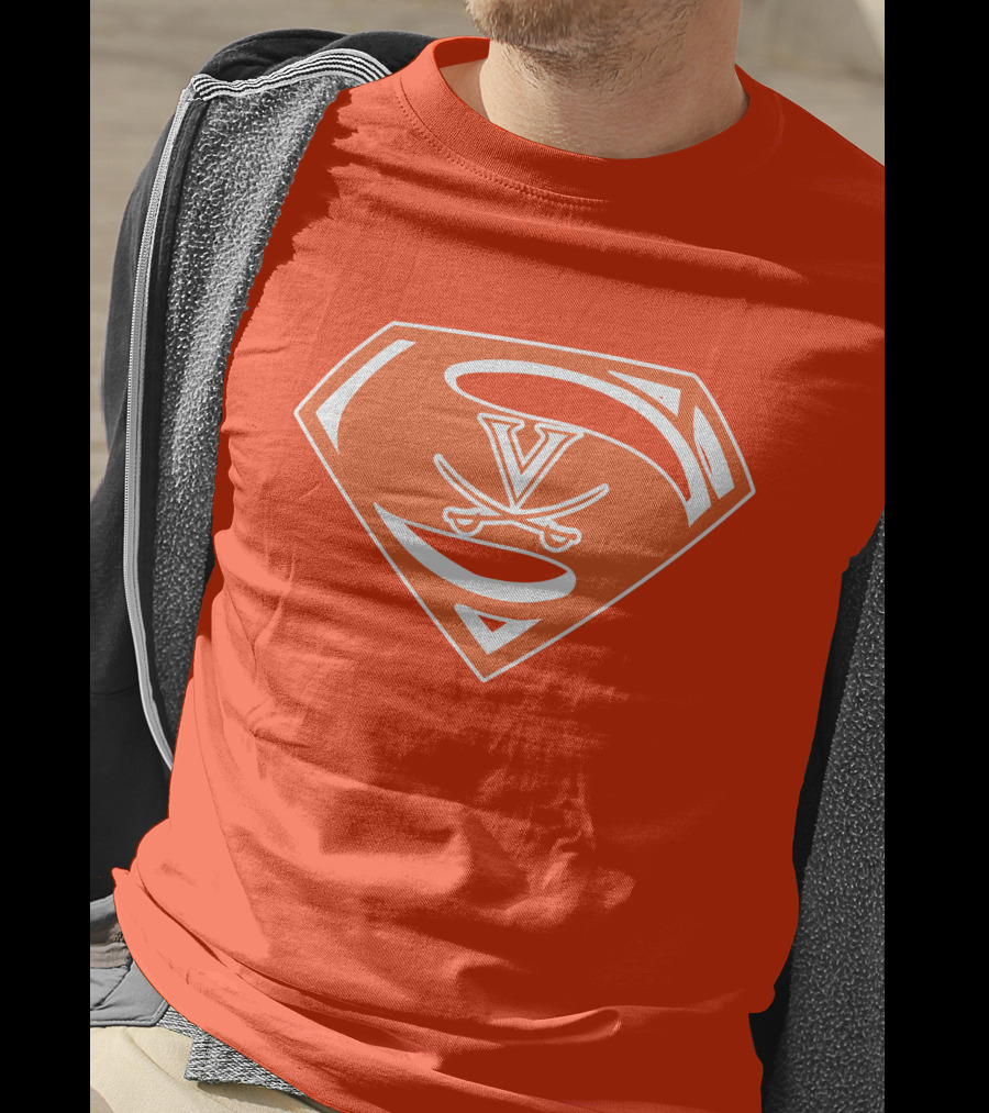 Cavaliers Orange S Shield With V And Crossed Swords T-Shirt