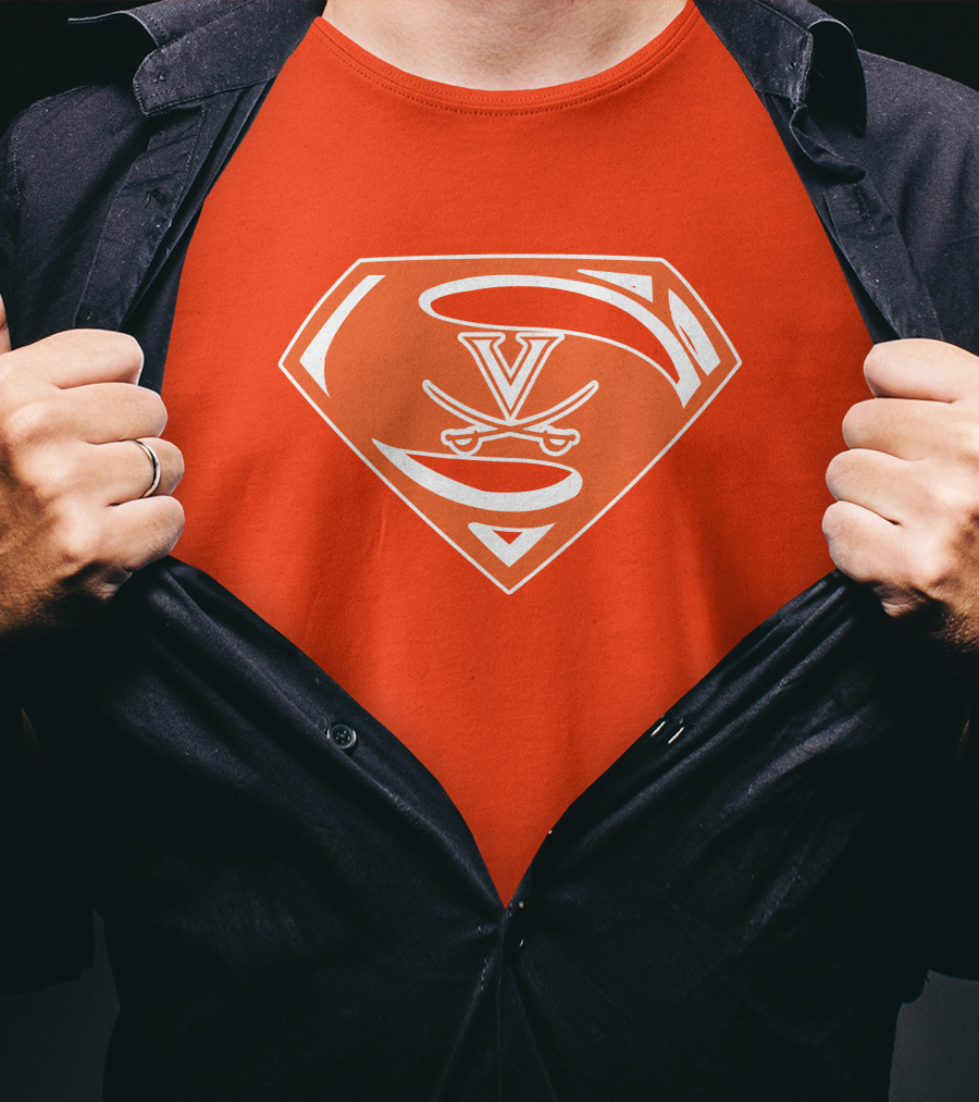 Cavaliers Orange S Shield With V And Crossed Swords T-Shirt