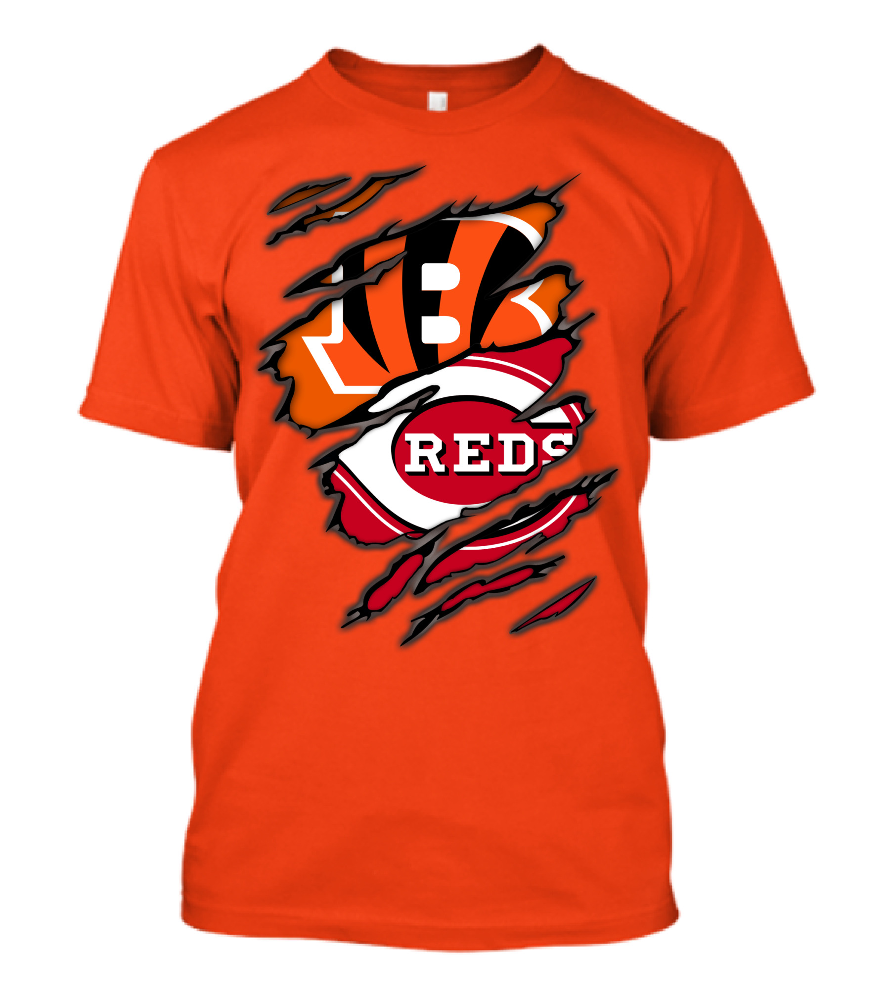 Bengals Reds Cincinnati Sports Claw Marks T-Shirt