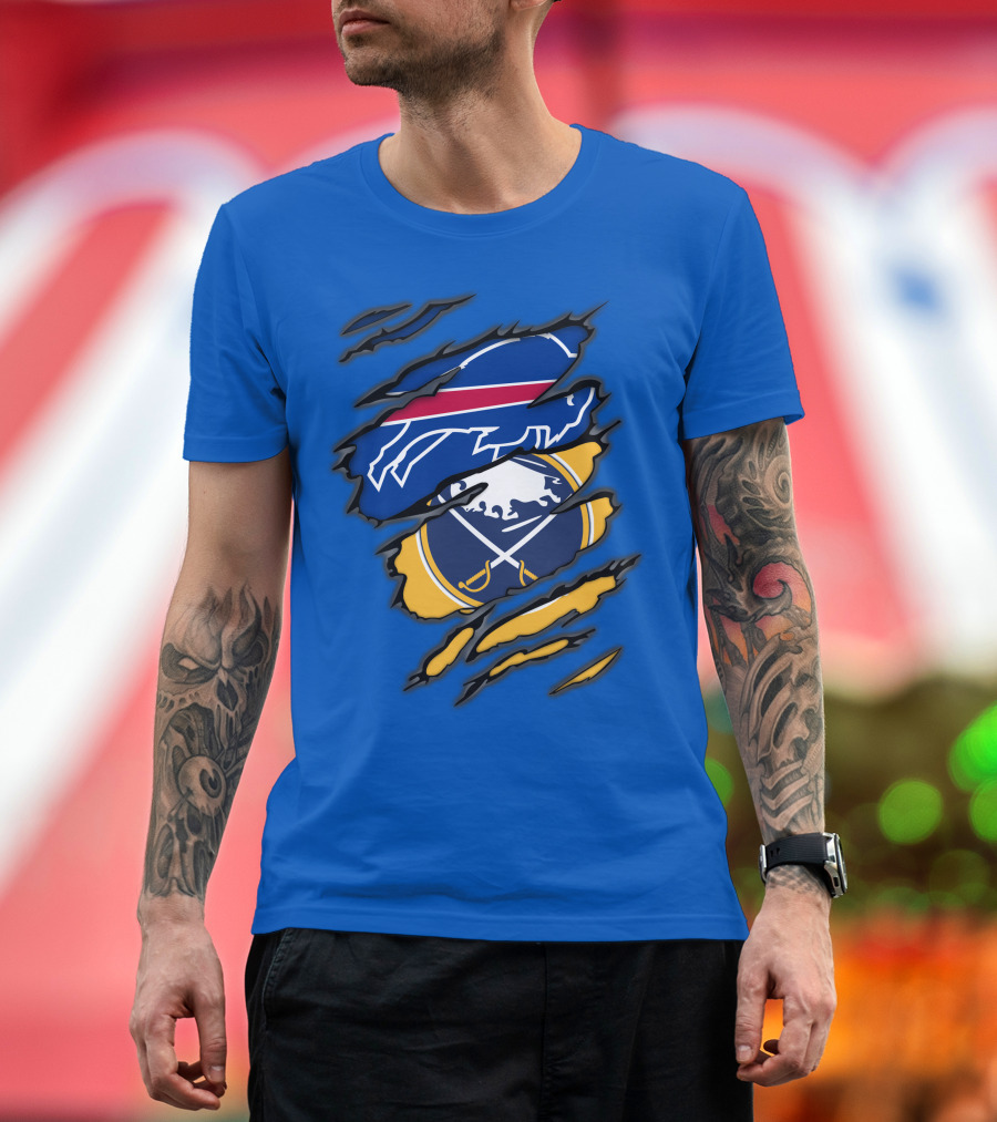 Buffalo Bills Sabres Dual Fan T-Shirt