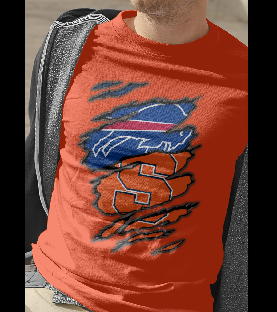 Buffalo Bills Syracuse University Orange Logo Combination T-Shirt