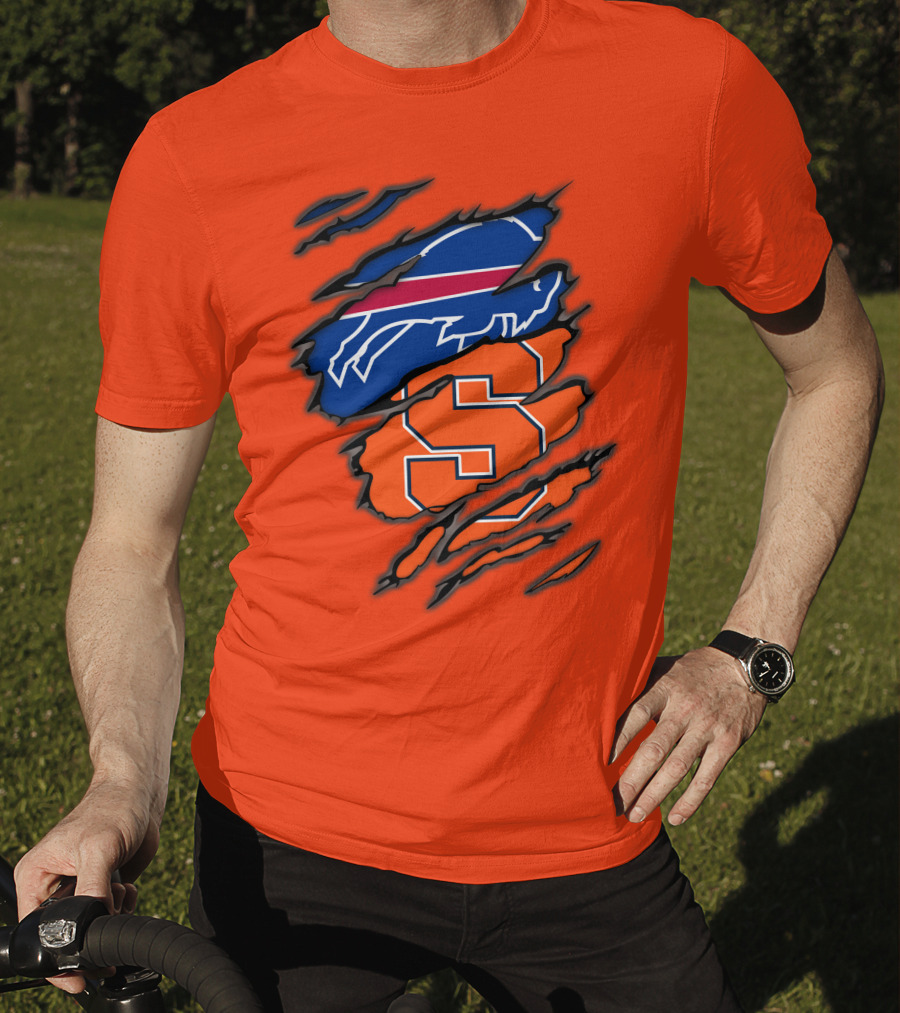 Buffalo Bills Syracuse University Orange Logo Combination T-Shirt
