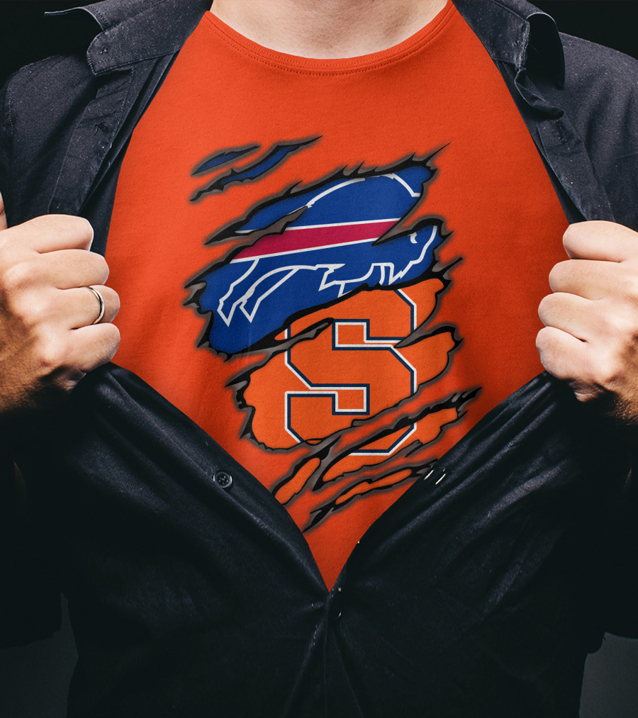 Buffalo Bills Syracuse University Orange Logo Combination T-Shirt