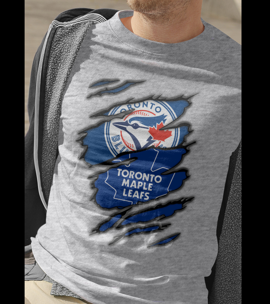 Toronto Blue Jays Maple Leafs Ripped Claw Marks T-Shirt