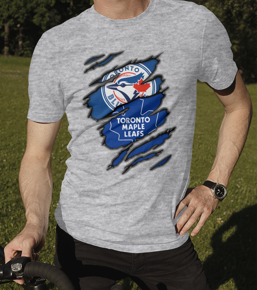Toronto Blue Jays Maple Leafs Ripped Claw Marks T-Shirt