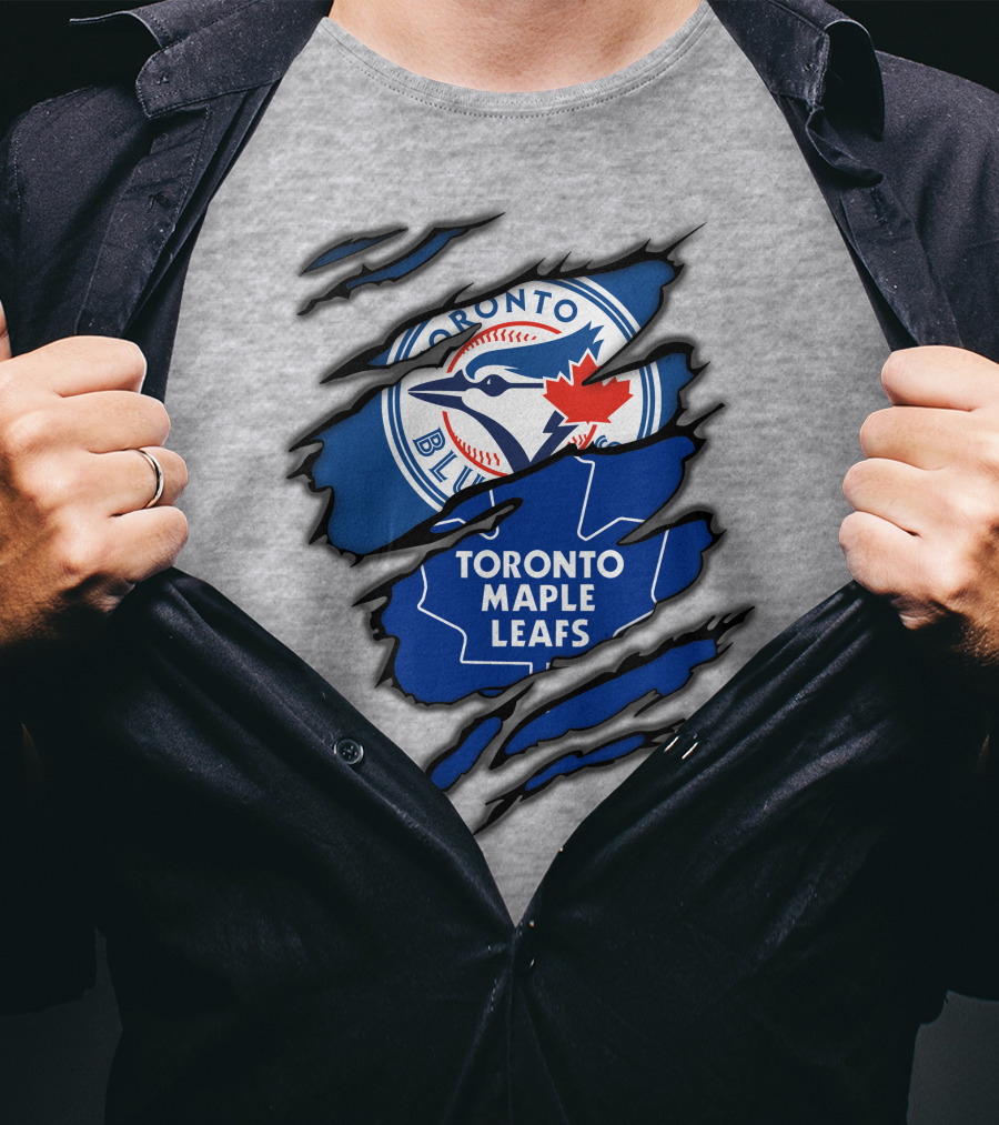 Toronto Blue Jays Maple Leafs Ripped Claw Marks T-Shirt