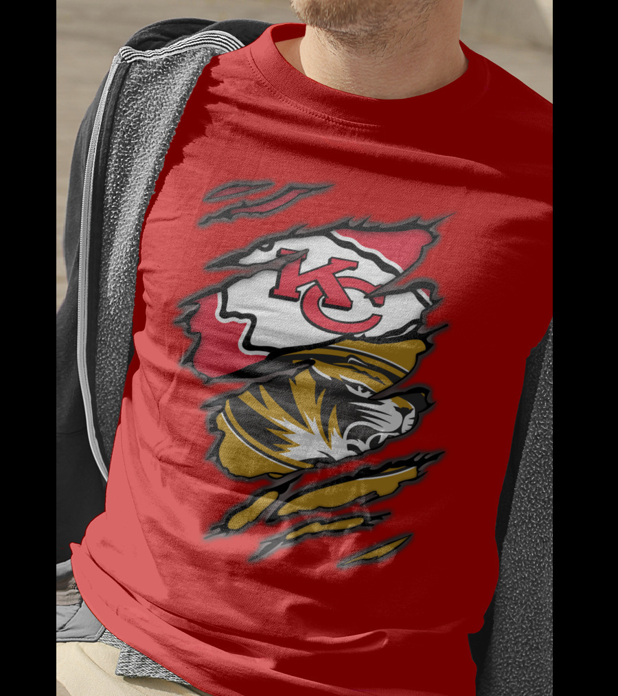 KC Chiefs Missouri Tigers Claw T-Shirt