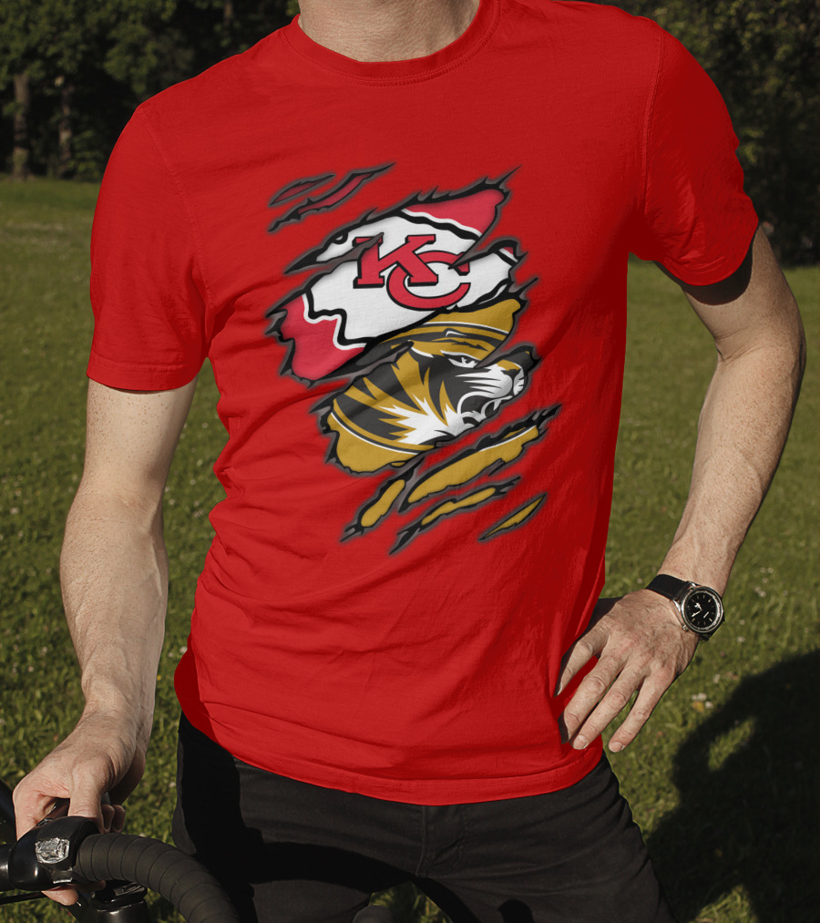 KC Chiefs Missouri Tigers Claw T-Shirt