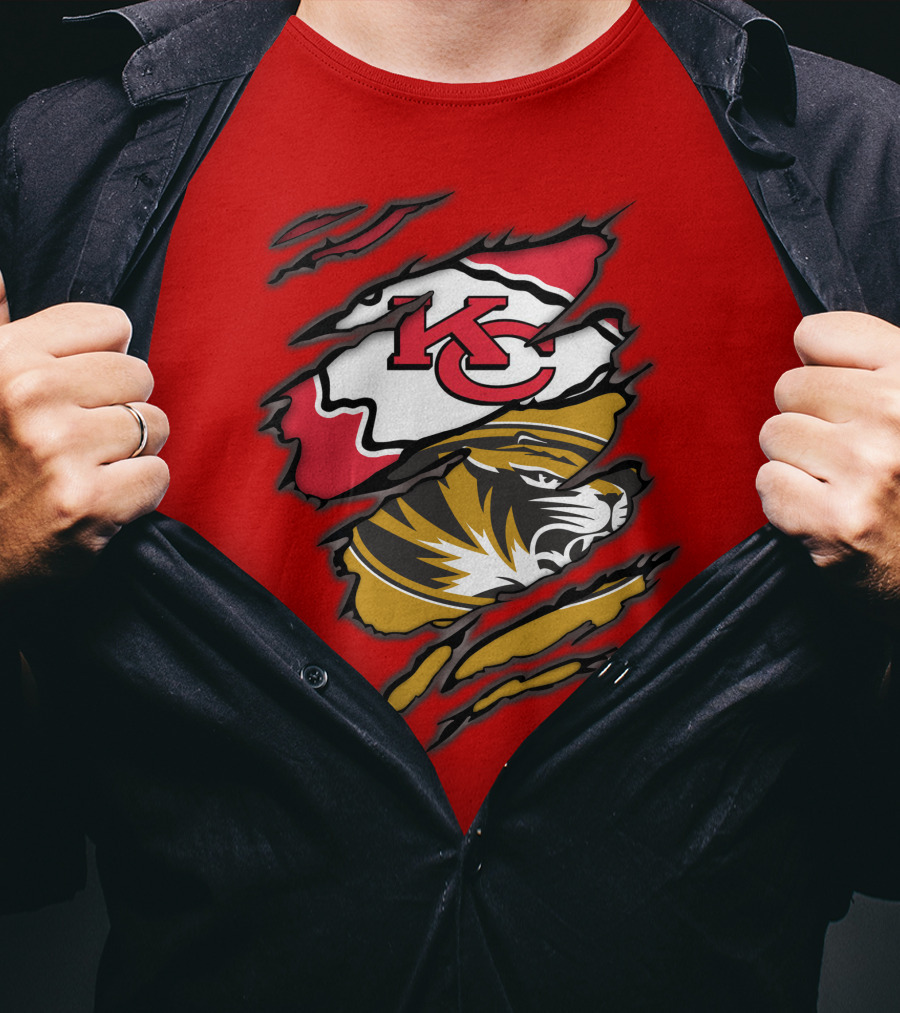 KC Chiefs Missouri Tigers Claw T-Shirt
