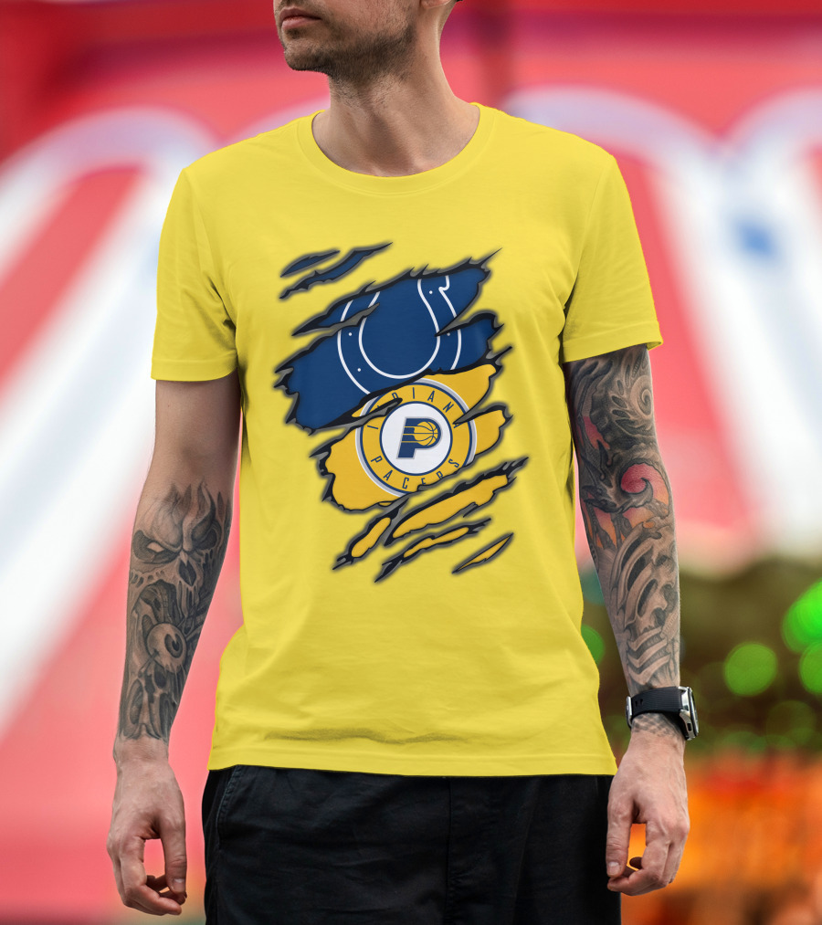 Indianapolis Colts Pacers Logos Collaboration T-Shirt
