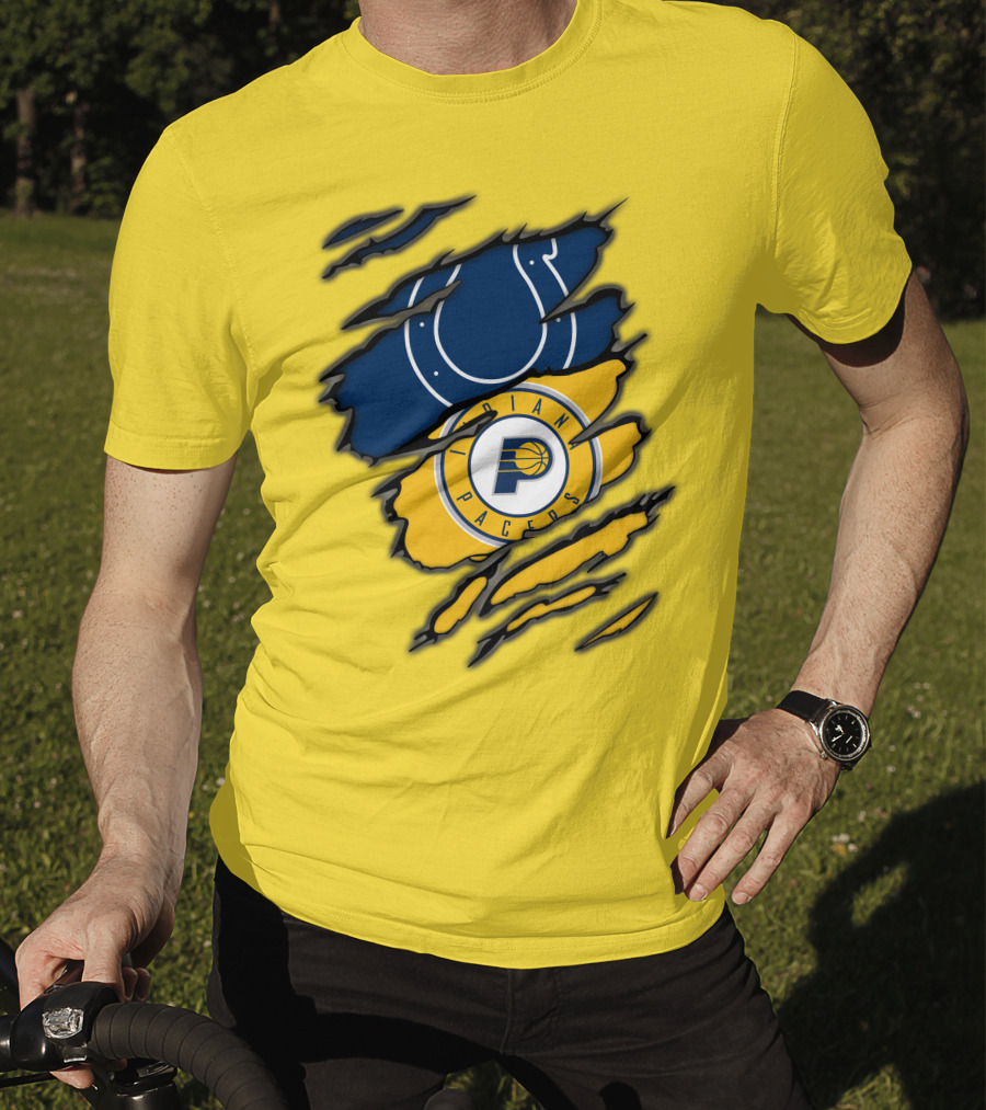 Indianapolis Colts Pacers Logos Collaboration T-Shirt