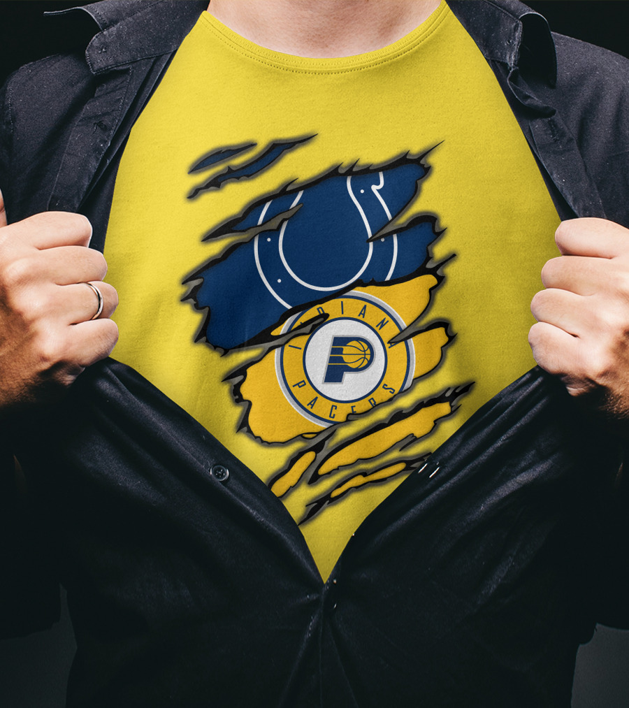 Indianapolis Colts Pacers Logos Collaboration T-Shirt