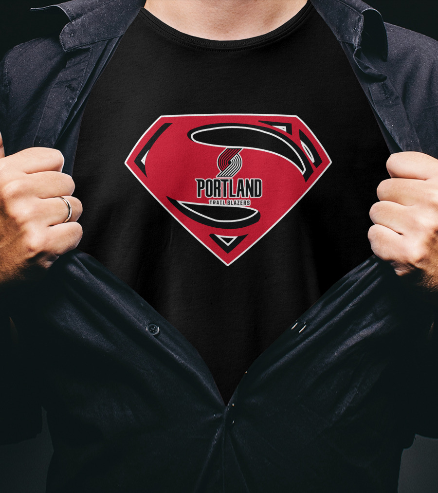 Portland Trail Blazers Superman T-Shirt