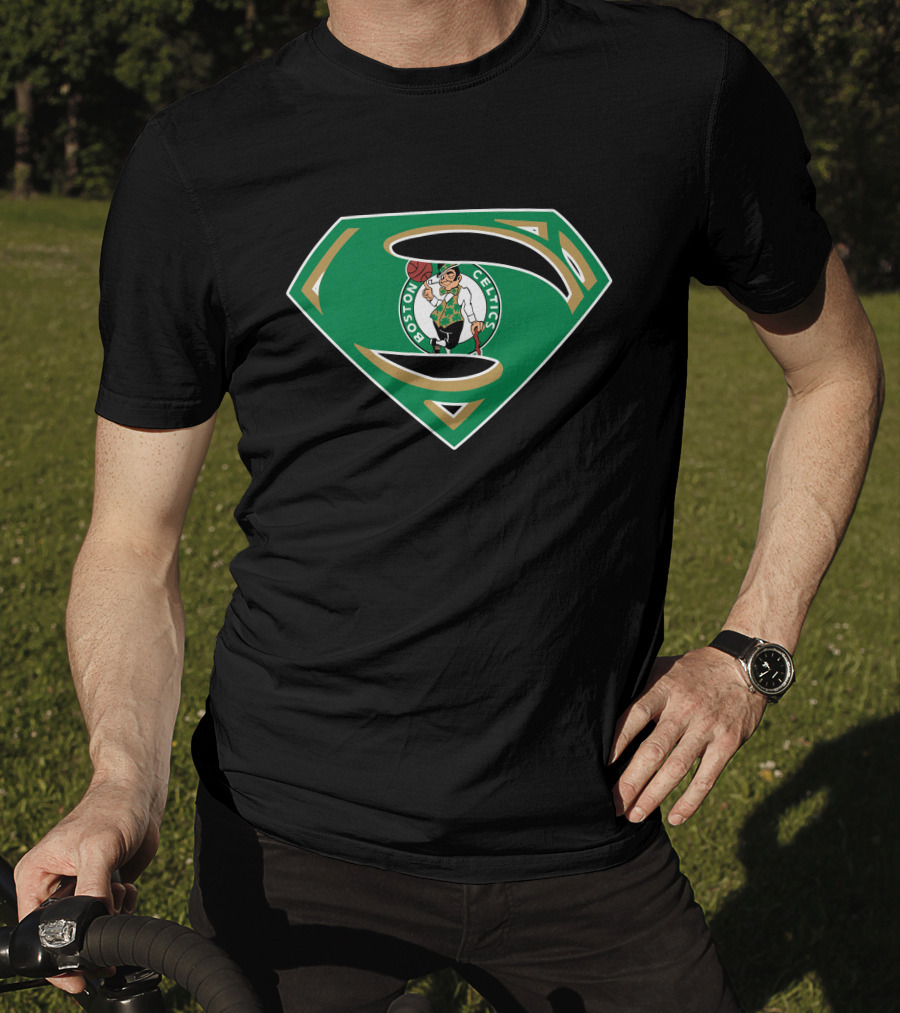 Boston Celtics Superman Logo Crossover T-Shirt