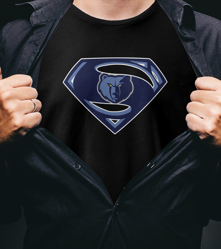 Memphis Grizzlies Superman Logo Mashup T-Shirt