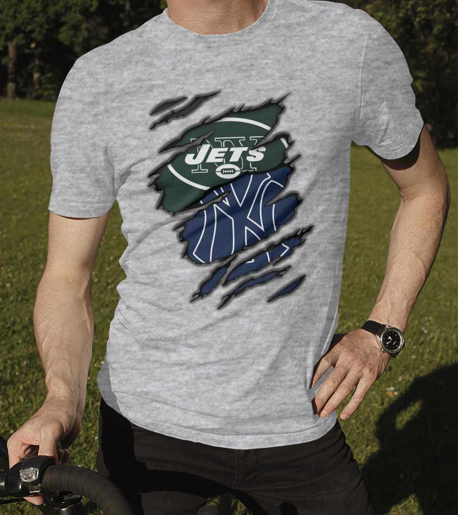 Jets Yankees Ny Football Baseball Logos T-Shirt