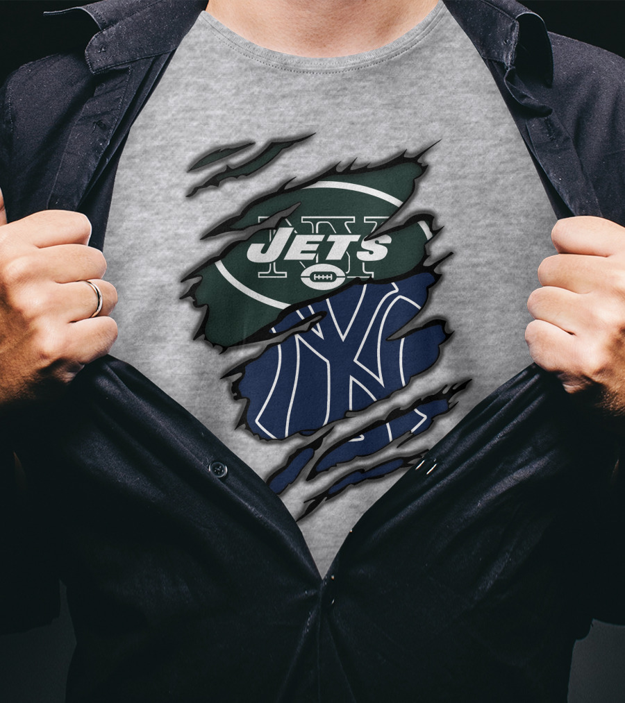 Jets Yankees Ny Football Baseball Logos T-Shirt