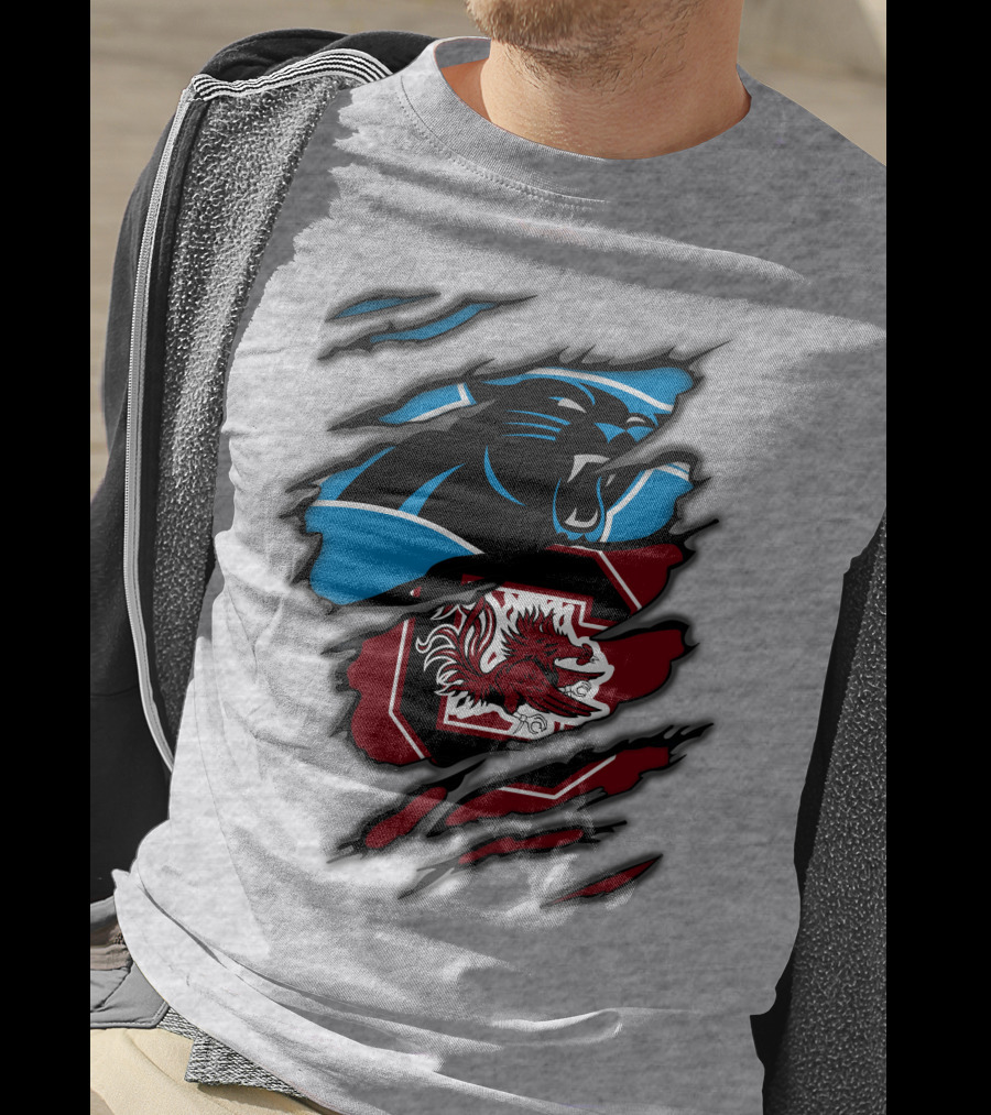 Panthers Gamecocks Claw Mark Fusion T-Shirt