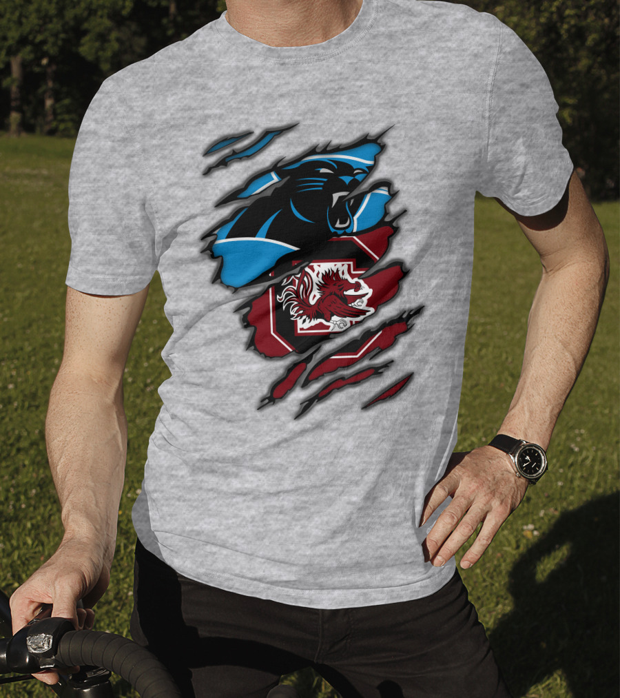 Panthers Gamecocks Claw Mark Fusion T-Shirt