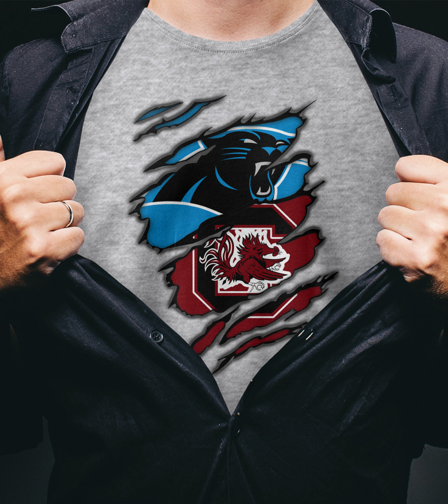 Panthers Gamecocks Claw Mark Fusion T-Shirt