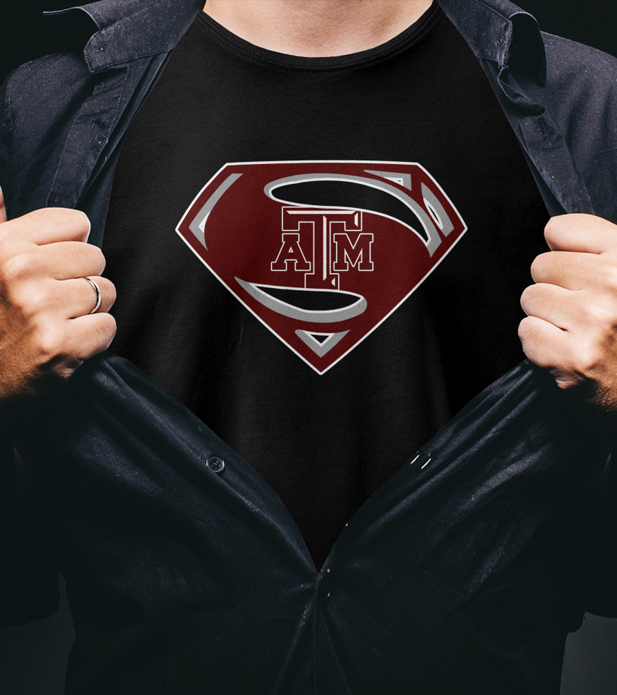 Texas A&M Superman Logo Mashup T-Shirt