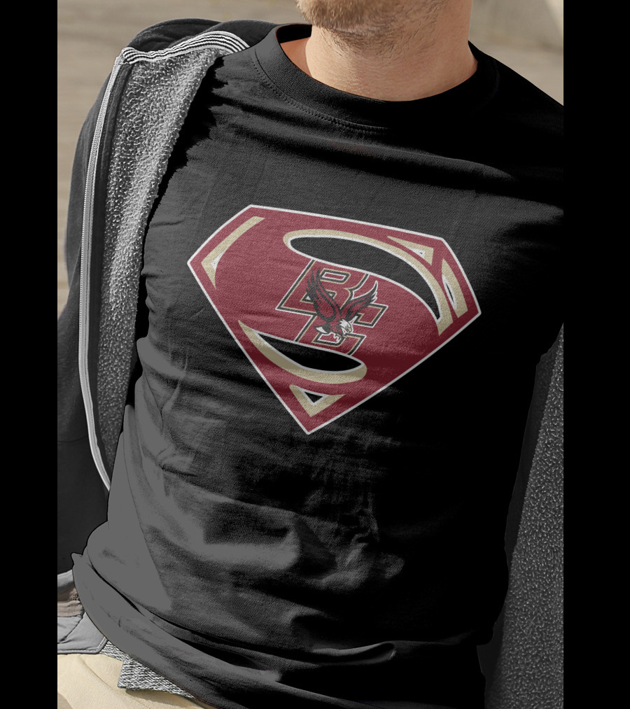 Boston College Superman Logo Eagle Emblem T-Shirt
